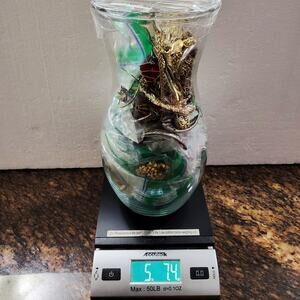 MIXED LOT 5 lbs Crafters Mixed Jewelry Making Jar Mixed Metals & Materials